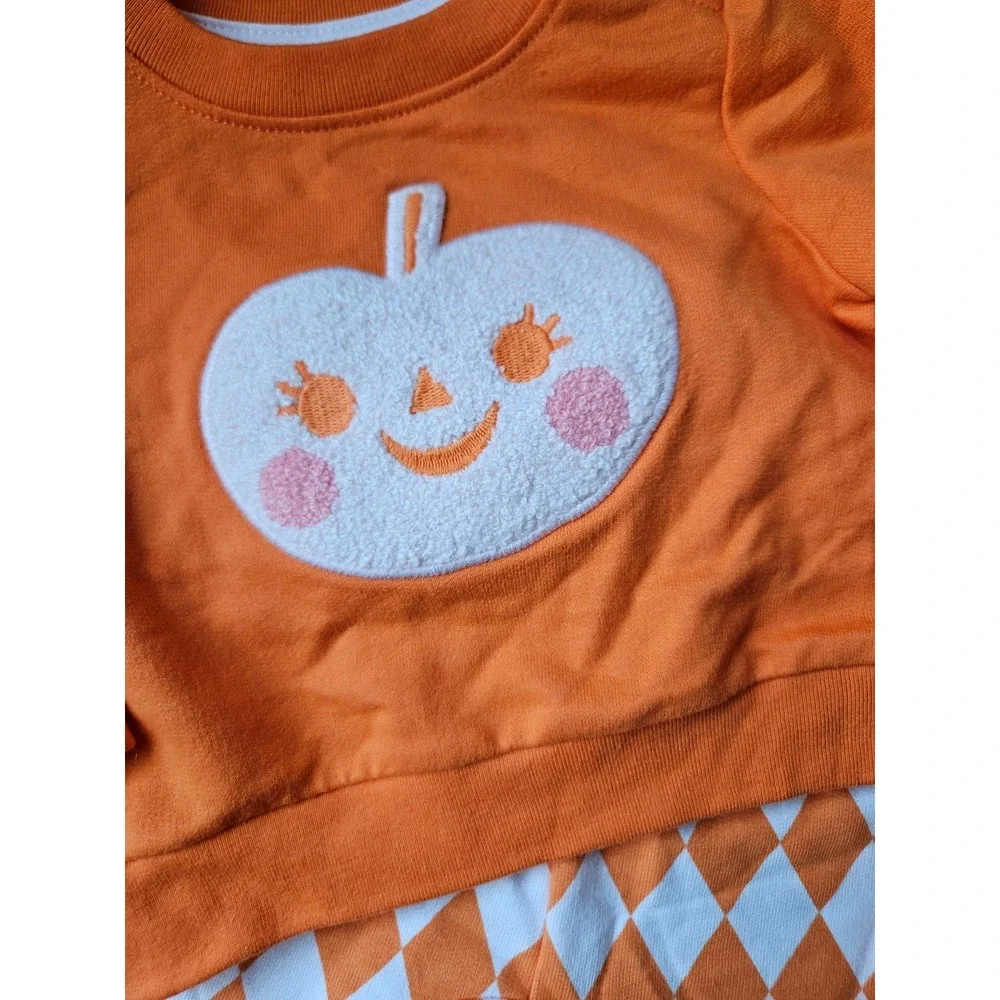 Cat & Jack pumpkin 2piece outfit size 0/3 month NWT